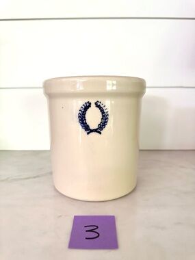 Farmhouse Pottery Vermont Laurel Crock 1 Quart Stoneware Jar For Kitchen